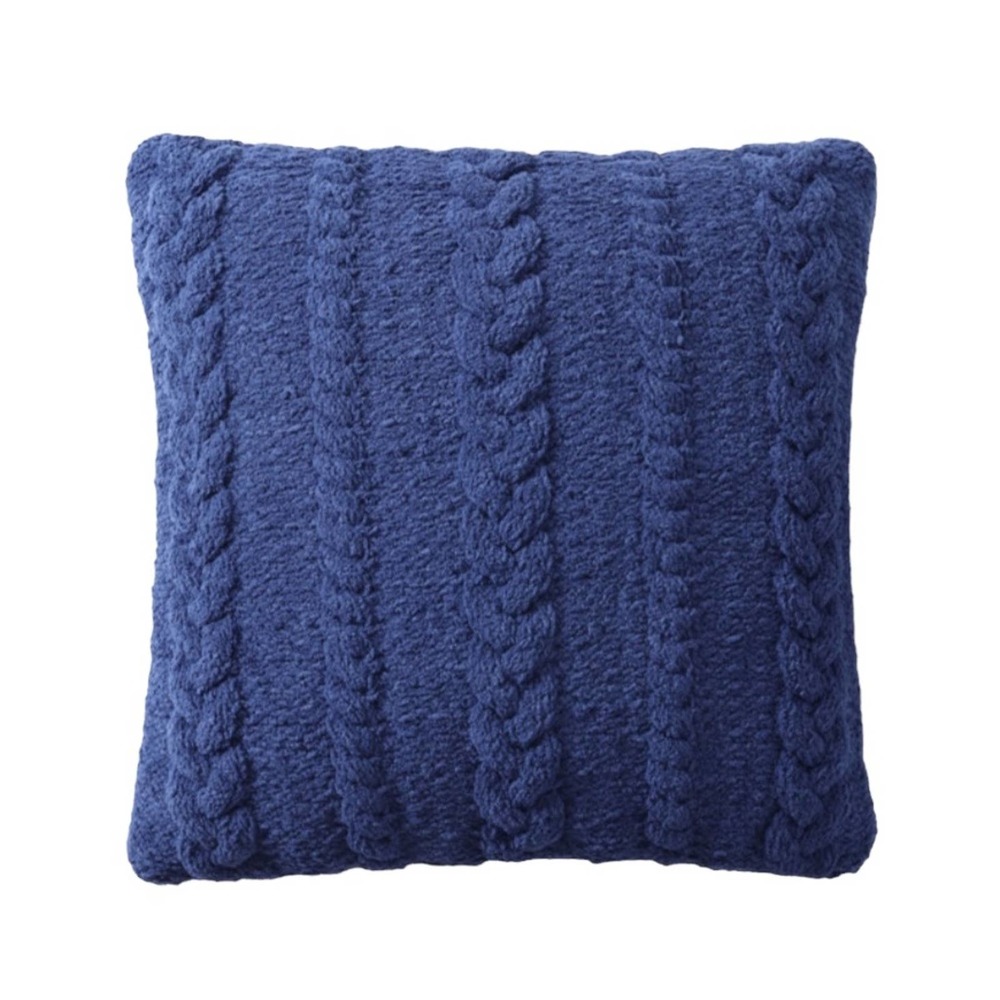 Sunday Citizen Throw Pillow Navy Braided Boho
